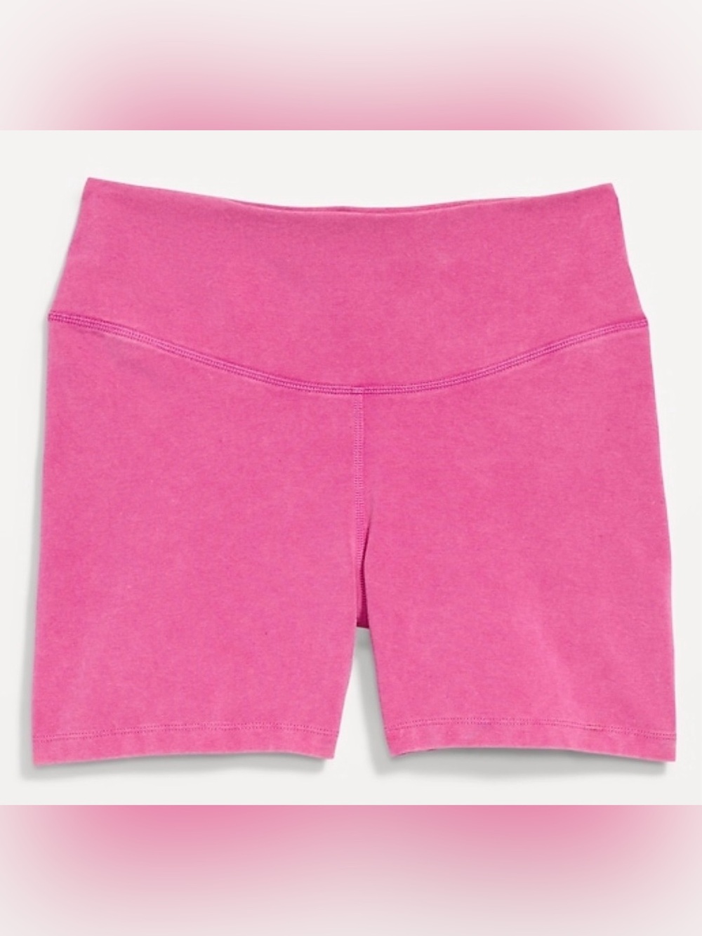 NWT Old Navy Hot Pink High-Waisted Athletic Bike Shorts - Picture 4 of 5
